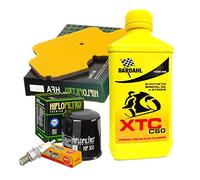 KIT TAGLIANDO BARDAHL XTC C60 10W40 FILTRO OLIO ARIA CANDELE PER KAWASAKI KLE VERSYS 650 2008/2014