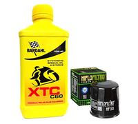 KIT TAGLIANDO BARDAHL XTC C60 10W40 FILTRO OLIO PER KAWASAKI ER-6F 650 2007/2008