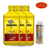 Kit tagliando Bardahl XTC C60 15W50 filtro olio Moto Guzzi V50 500