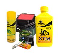 Kit tagliando Bardahl XTM 10W40 filtro olio aria candele spray VT C Shadow 600