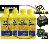 KIT TAGLIANDO BARDAHL XTM 15W50 FILTRO OLIO ARIA PER KAWASAKI Z 750 2004 AL 2006