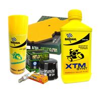 KIT TAGLIANDO BARDAHL XTM 20W50 FILTRO OLIO ARIA CANDELE SPRAY ER-6F 650 2006
