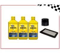 KIT TAGLIANDO BARDHAL 3 LT XTM 10W40 + 2 FILTRI PER SUZUKI BURGMAN 650 2003 - 20