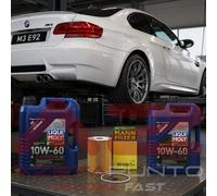 kit tagliando bmw m3 e90 e92 e93 420cv liqui moly 10w60 10L olio filtro mann