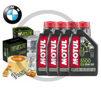KIT TAGLIANDO BMW R 1150 GS 2003 2016 MOTUL 5100 15W50 FILTRO OLIO ARIA CANDELE