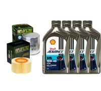 KIT/TAGLIANDO BMW R/1150 R 2003 2006 SHELL ADVANCE 10W40 FILTRO OLIO PER MOTO