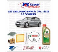 KIT TAGLIANDO BMW S1 2011-2015 2.0 cc DIESEL - 4 FILTRI 6 LITRI CASTROL 5W40