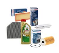KIT TAGLIANDO BOSCH 4 FILTRI AUDI A4 (B8) 2.0 TDI E OLIO CASTROL 5W30 5LT