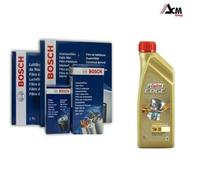 KIT TAGLIANDO BOSCH + 5 LT OLIO CASTROL 5W30 SEAT LEON 1.6 TDI 2.0