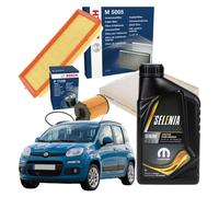 Kit Tagliando Bosch con Filtri e Olio Selenia Digitek 0W30 Manutenzione Auto