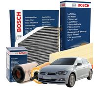 Kit Tagliando Bosch per Volkswagen Polo Filtro Aria Olio Carburante Abitacolo