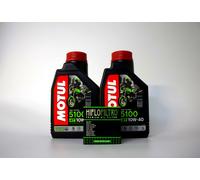 KIT TAGLIANDO CAMBIO OLIO MOTO 2 LITRI MOTUL 5100 10W40 + FILTRO OLIO HIFLO