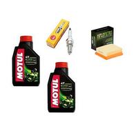KIT TAGLIANDO CANDELA NGK FILTRO ARIA HIFLO + OLIO MOTORE MOTUL COMPATIBILE CON Kymco Xciting 300 R i 2008 2013
