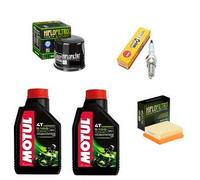 KIT TAGLIANDO CANDELA NGK FILTRO OLIO ARIA HIFLO + OLIO MOTORE MOTUL COMPATIBILE CON Vespa GTS 300 ie Super Sport 2010 2015