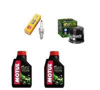 KIT TAGLIANDO CANDELA NGK FILTRO OLIO HIFLO + OLIO MOTORE MOTUL COMPATIBILE CON Piaggio Medley 125 IGET 2016 2018