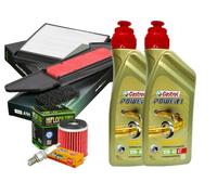 Kit tagliando Castrol 10W40 filtro olio aria carter candela Yamaha X-Max 300