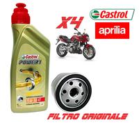 Kit tagliando Castrol 15W50 filtro olio originale Aprilia Caponord Shiver