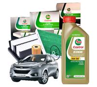 Kit Tagliando Castrol 3 filtri + 3LT Edge 5W30 LL Hyundai IX35 1.7 CRDi