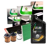 Kit Tagliando CASTROL 4 Filtri + 4LT SELENIA 5W30 FIAT 500 1.3 Multijet 08/2011