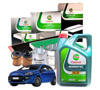 Kit Tagliando Castrol + 4LT Magnatec 5w30 C2 Fiat Grande Punto 1.3 D MultiJet