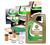 Kit Tagliando CASTROL Audi A3 2.0 TDI 4 Filtri + 4L Olio EDGE 5W30 LL