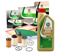 Kit Tagliando CASTROL Audi A3 2.0 TDI 4 Filtri + 5L Olio EDGE 5W30 LongLife III