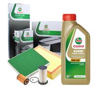 Kit Tagliando Castrol Audi A3 2.0 TDI 4 Filtri + 5lt Olio 5W40 Turbo Diesel