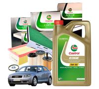 Kit Tagliando Castrol Audi A3 8P1 1.9 TDI 4 Filtri + 5L Edge 5W30 LL