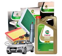 Kit Tagliando Castrol Audi A4 B8 2.0 Tdi 4 Filtri + 5 Litri Edge 5W30 LL