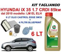 KIT TAGLIANDO CASTROL-BLUEPRINT HYUNDAI iX35 1.7 CRDi dal 2010 mod: LM EL ELH