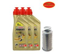 Kit tagliando Castrol Power 1 20W50 filtro olio Moto Guzzi V50 500