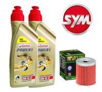 Kit tagliando Castrol Power 1 20W50 filtro olio Sym Maxsym 400