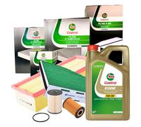 Kit Tagliando Castrol VW Golf VI 1.6 2.0 TDI 4 Filtri + 5LT EDGE 5W30 LL