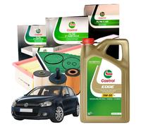 Kit Tagliando Castrol Vw Golf VI 5K1 2.0 Tdi 4 Filtri + 5 Litri Edge 5W30 LL