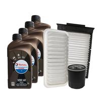 Kit Tagliando Citroen C1 Peugeot 107 Toyota Aygo 1.0 Benzina 3 Filtri 4 Olio 10W