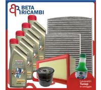 Kit Tagliando Citroen C3 1.2 VTi III C4 Cactus DS3 Filtro Aria Olio 5W30 Castrol