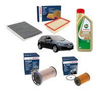 Kit Tagliando compatibile con Golf 7 VII 1.6 2.0 TDI E GTD 5 LT Olio Castrol Edge 0w30