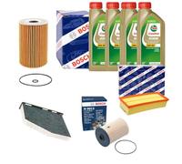 Kit tagliando COMPATIBILE CON VW GOLF 6 VI 2.0 TDI GTD 4 filtri + 5l Olio EDGE 5w30