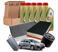 KIT TAGLIANDO COMPLETO 4 FILTRI + 5 LITRI OLIO MOTORE ORIGINALE 5W30 PER STILO 1.9 115CV 85kW