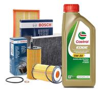 KIT TAGLIANDO COMPLETO FILTRI BOSCH + OLIO CASTROL 5W30 LL