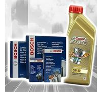 KIT TAGLIANDO COMPLETO FILTRI + OLIO CASTROL 5W30 COMPATIBILE CON VW T ROC 1.6 2.0 TDI