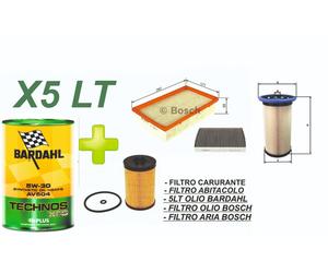 KIT TAGLIANDO COMPLETO PER VOLKSWAGEN GOLF 7 DIESEL 5LT BARDAHL 5W30 XFS AV504