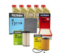 KIT TAGLIANDO CON OLIO FILTRON AUDI A3 SEAT LEON VW GOLF 8068080733050 5W30