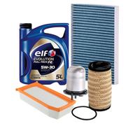 KIT TAGLIANDO DACIA DUSTER DOKKER ORIGINALE 5 LT ELF 5W30 1.5 DCI 110 116 CV