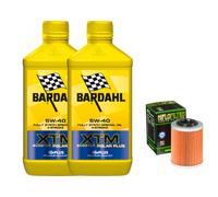 KIT TAGLIANDO DERBY TERRA 125 2007 2019 BARDAHL XTM 5W40 FILTRO OLIO HIFLO