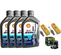 KIT TAGLIANDO DUCATI 1098 2007/2009 SHELL ULTRA 15W50 FILTRO OLIO CANDELE