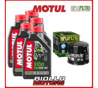 KIT TAGLIANDO DUCATI 1100 Monster Diesel 2014 FILTRO OLIO MOTUL 5100 10W40 5x104
