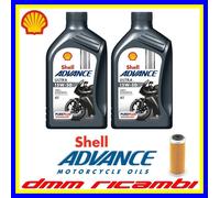 KIT TAGLIANDO HONDA 4 LITRI OLIO Shell Advance 15w40 + FILTRO ORIGINALE HONDA