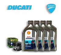 KIT/TAGLIANDO DUCATI MULTISTRADA 2004 FILTRO OLIO SHELL ADVANCE 10W40