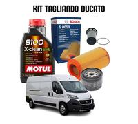 KIT TAGLIANDO DUCATO 8 LT OLIO MOTUL 8100X CLEAN EFE 5W30 + 3 FILTRI BOSCH